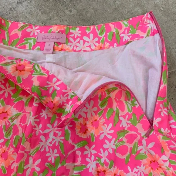 Lilly Pulitzer Fiesta Pink Meadow Skirt Women’s Size 0 NWOT - Picture 2 of 4